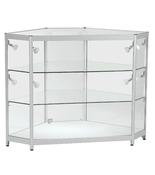 Aluminium Corner Glass Showcase - 900mm x 750mm x 750mm image