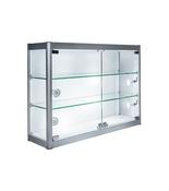 Aluminium Wall Mounted Full Glass Showcase Display - 60cm x 80cm x 25cm