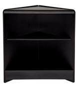Black Corner Counter with Wood Shelf - 600mm x 600mm x 900mm