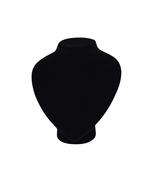 Black Flock Necklace Display Bust Stand (L)