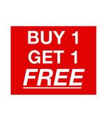 'Buy 1 Get 1 Free' Red &amp; White Double Sided Card - 310mm x 255mm