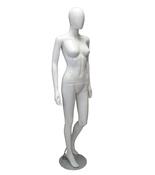 Capri Range - Female Gloss White Faceless Mannequin Bent Leg image