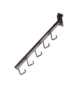 Chrome Sloping Square Arm with 5 Hooks for Slatwall