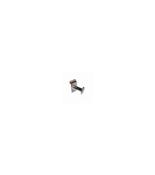 Chrome Straight Round Arm with Disc End for Slatwall 75mm