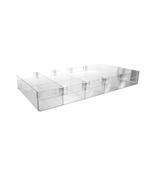 Clear Acrylic Display Tray with Dividers - 605mm x 305mm x 77mm
