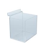 Clear Acrylic Mini Bin for Slatwall - 10cm x 8.5cm x 10cm