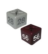 Coloured Size Cube with Numbers - Size 28 to 56 - Pack of 50