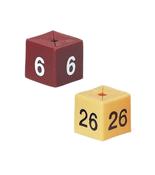 Coloured Size Cube with Numbers - Size 6 to 26 - Pack of 50