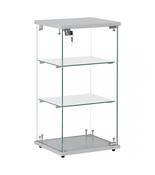 Counter Top Showcase Display Cabinet – Silver - Flat Packed image
