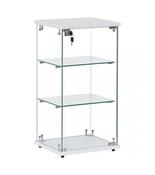 Counter Top Showcase Display Cabinet – White - Flat Packed