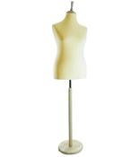 Exclusive Female Plus Size 12/14 Tailors Dummy with Pine Disc Base - Natural
