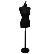 Exclusive Female Tailors Dummy with Round Base - Black