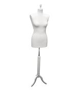 Exclusive Female Tailors Dummy with Tripod Base - White