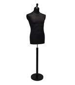 Exclusive Male Tailors Dummy with Round Base - Black