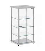 Fully Assembled Counter Top Showcase Display Cabinet with Light – Silver
