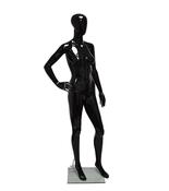Iconique Gloss Black Female Faceless Mannequin - Hand on Hip and Leg Forward image