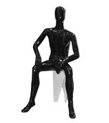 Iconique Gloss Black Male Faceless Mannequin - Seated image