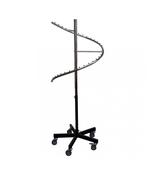 Heavy Duty Black and Chrome Spiral Rail Stand