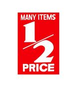 'Many Items 1/2 Price' Poster - 700mm x 450mm