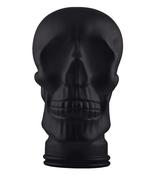 Matt Black Glass Display Skull