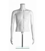 Iconique Matt White Headless Male Mannequin Torso with Stand image