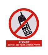 'No Mobile' Adhesive Window Sign - 185mm x 170mm