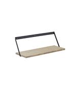 Oak Shelf with Black Metal Bracket - 600mm x 200mm x 220mm