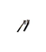 Pair of Chrome Slatwall Shelf Brackets For Wooden Shelf - 350mm image