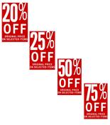 'Percentage OFF Original Price On Selected Items' Poster - 500mm x 700mm