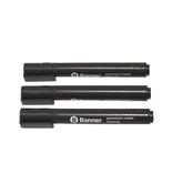 Permanent Markers Chisel Tip 1.2-5mm - Black (pack of 10)