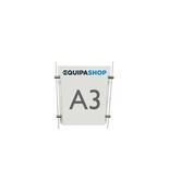 Poster Display - A3 Portrait Acrylic Holder for Cables or Rod