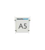Poster Display - A5 Portrait Acrylic Holder for Cables or Rod