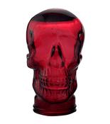 Red Glass Display Skull