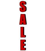 'Sale' Poster - Red &amp; Black with White Background 1520mm x 300mm 