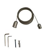 Single 2m Satin Ceiling Wire Sign Holder Kit