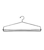 Single Chrome with Black Bar Blanket Hanger - 560mm