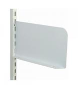 Twin Slot White Solid Shelf Ends - 150mm - Pair