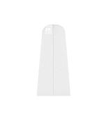 White Deluxe PEVA Gown Dress Cover with 15'' Tapered Gusset image