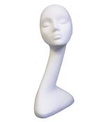 White Flock Finish Female Swan Neck Display Head