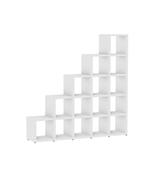 White Storage Step Cube Shelving 5 x 5 image