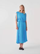 Beatrice B Pleated Long Dress With Waist Tie - 10 image