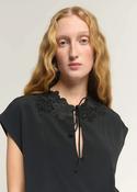 Beatrice B BLOUSE WITH FLORAL COLLAR - L image