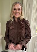 P-sophia Tafetta Shirt - Truffle - L image