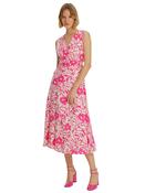 Exquise Floral Ruched Waist Midi Dress - 16 image