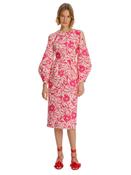 Exquise Pink And  Peach Cold Shoulder Dress - 8 image