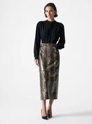 French Connection Brandy Snakeskin PU Midi Skirt - 12 image