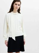 French Connection Krista Cream Scarf Neck Fitted Top - XS image