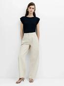 French Connection Misa Relaxed Cream Curved Leg Jeans - 6 image