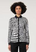Fracomina Shirt Regular Fit with Geometric Pattern &amp; Flowers - S image