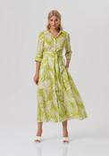 Fracomina Long Chemisier Dress Regular fit with Leaves Pattern - S image